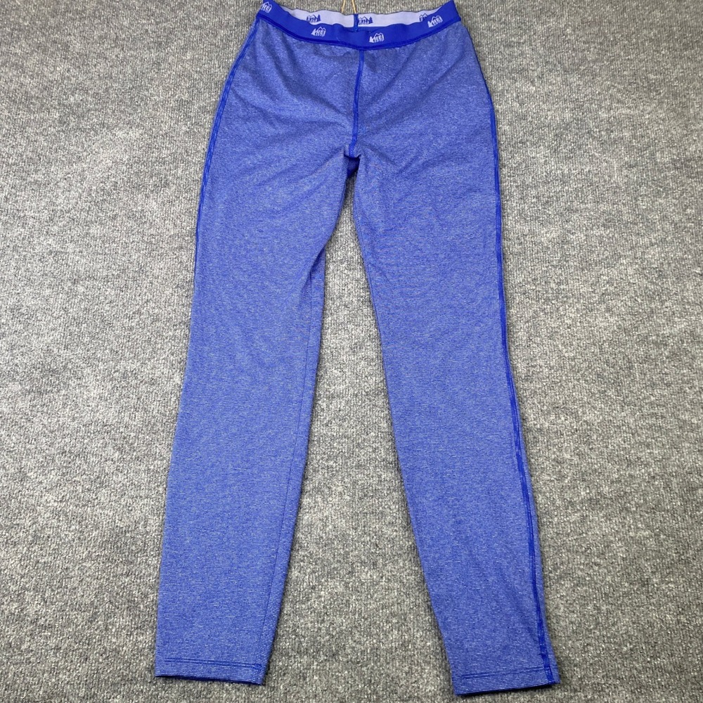 REI Co-op Kids Blue Space Dye Base Layer Bottoms Leggings Size L 14-16